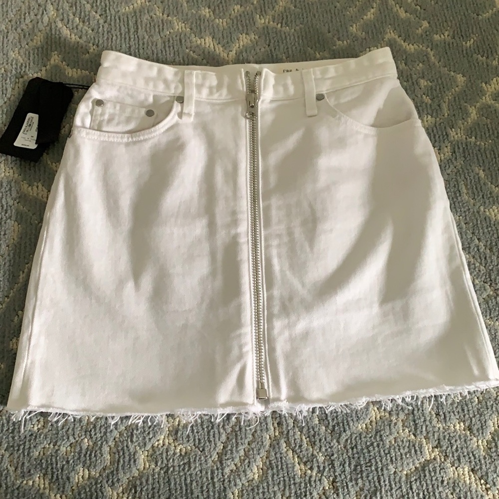 White rag and bone denim skirt